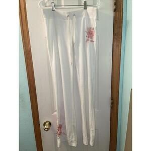 Bebe Floral Embroidered Lounge Pants